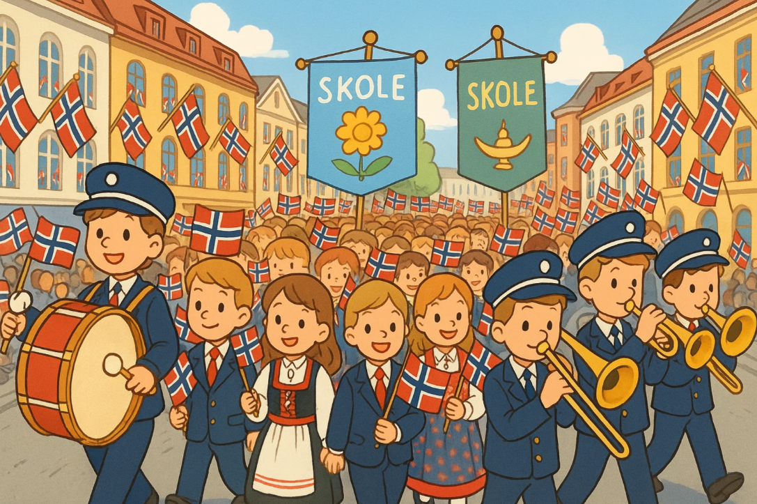 Barn i barnetoget på 17. mai